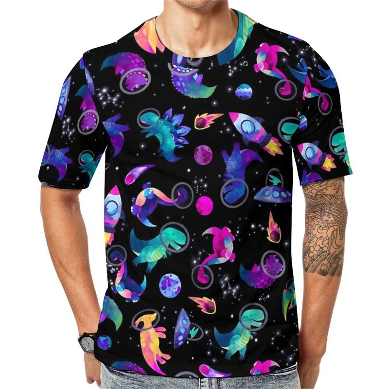 Футболка с 3D-принтом динозавра Мужская Женская одежда Милый узор динозавра Детская новинка Топы и футболки Повседневная мода Мультяшная футболка