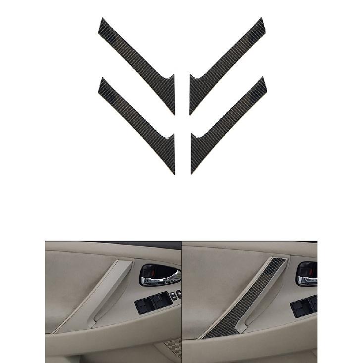 Для Toyota Camry 07-11 наклейки из углеродного волокна на центральной консоли, панель переключателей кондиционера, задняя панель, боковое вентиляционное отверстие, крышка