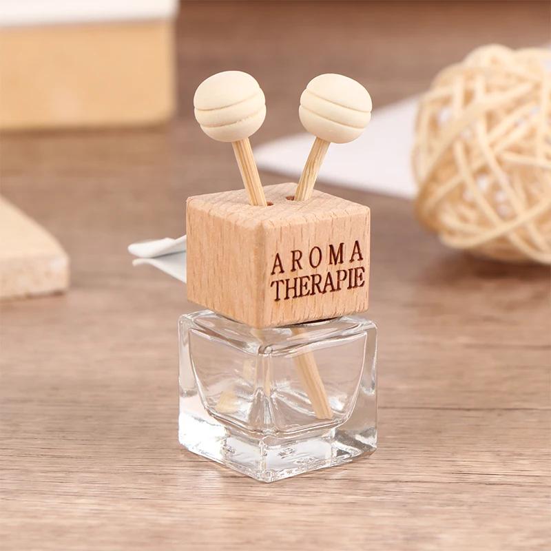 1 Piece Car Hanging Perfume Pendant Fragrance Air Freshener Empty Glass Perfume Diffuser Bottle Aromatherapy Decor Accessories