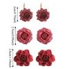 Sweet Artificial Rose Earrings Resin Retro Preserved Flower Earrings Unique Delicate Craftsmanship Romantic Ear Hooks