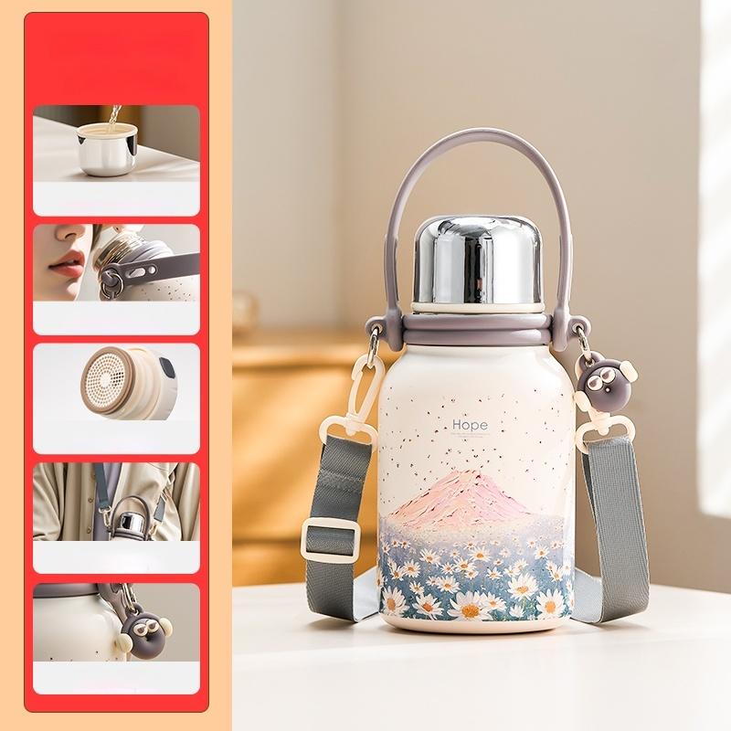 GIANXI Stainless Steel Vacuum Flasks Ice Cup Cold Insulation Cup Portable Cup Thermos Cup Brings High Capacity Thermo Bottle