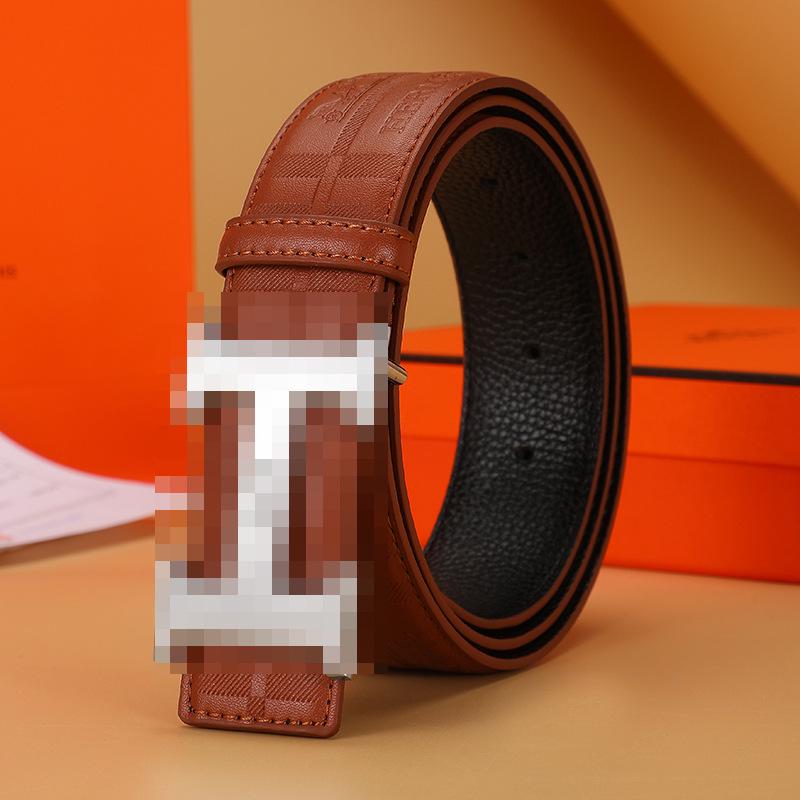 Мужской ремень 2025 года из ретро-кожи с автоматической пряжкой - Модный дизайн для молодежи