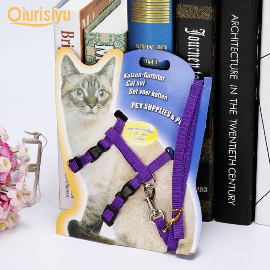 Nylon Pet Lead Leash Harness Kitten Belt Strap Safety Rope Adjustable Dog Collar Lovely Pet