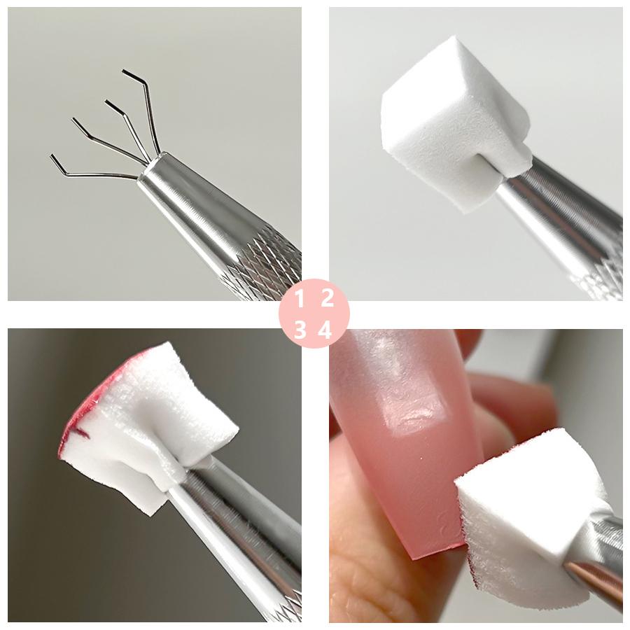 Ватный тампон для ногтей, ватная ручка для ногтей, губки, мелкие детали, маникюрные инструменты