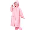 Kids Raincoat Sakura Pink Cute Waterproof Lightweight Durable Kids Rain Jacket with Backpack Slot
