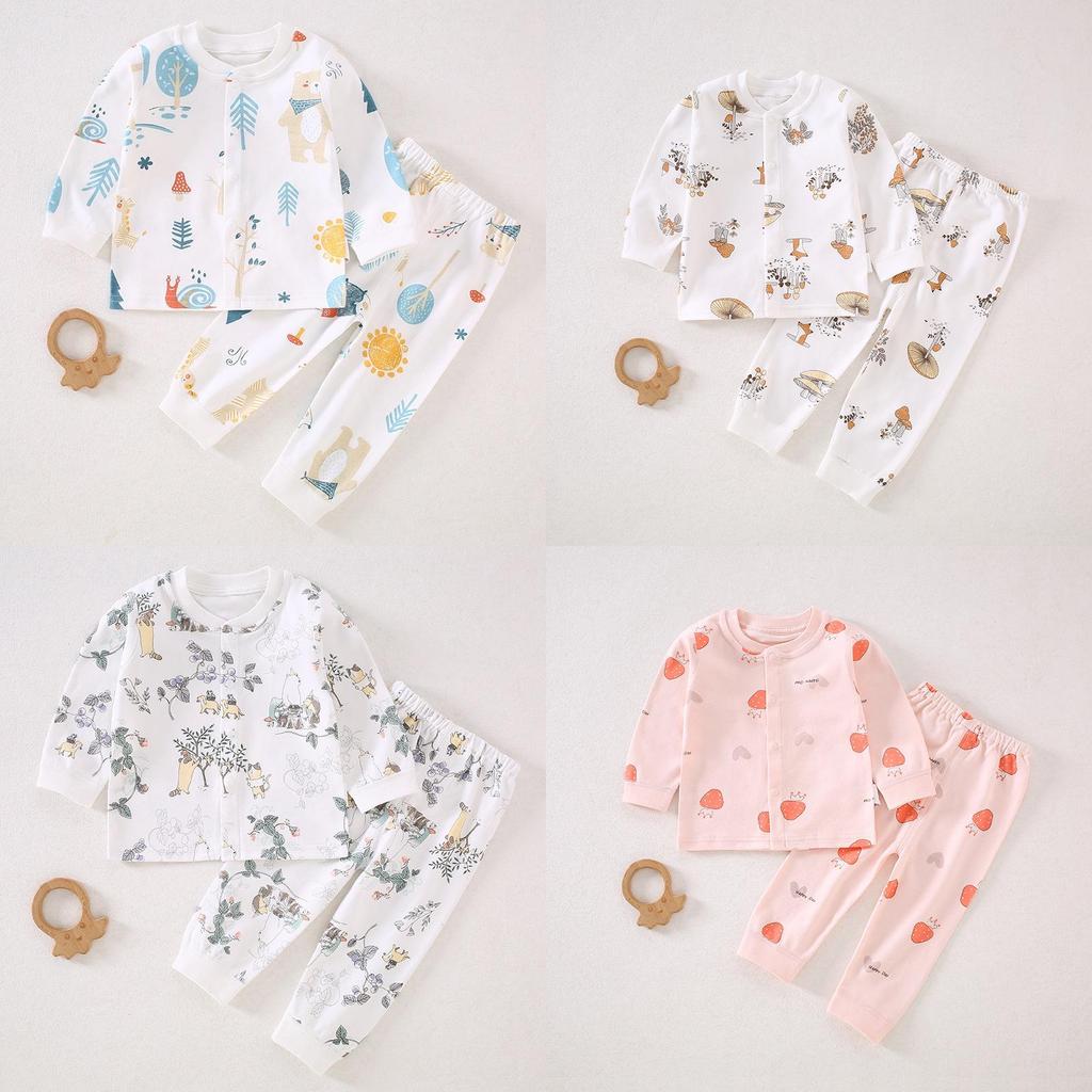Baby Toddler Cotton Underwear Set With Cartoon And Striped Patterns For All Seasons