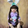 BZDOLL 55 см 22 дюйма реалистичная кукла-младенец из мягкого силикона с длинными каштановыми волосами принцесса малышка Bebe рождественский подарок