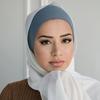 Elastic Ribbed Underscarf Cap Muslim Women Inner Hijab Cap