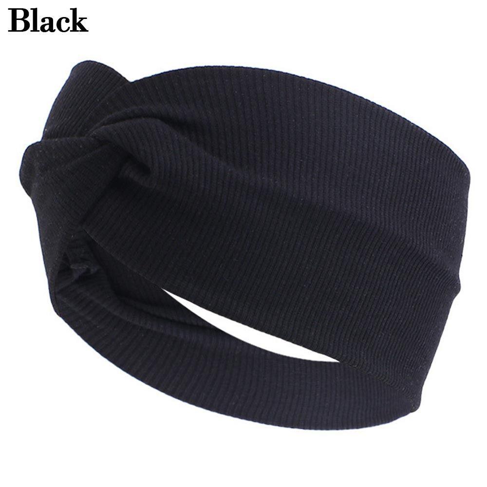 Elastic New Fold Yoga Hairband Turban Running Headwrap Wide Sports Headband Stretch Hair Band
