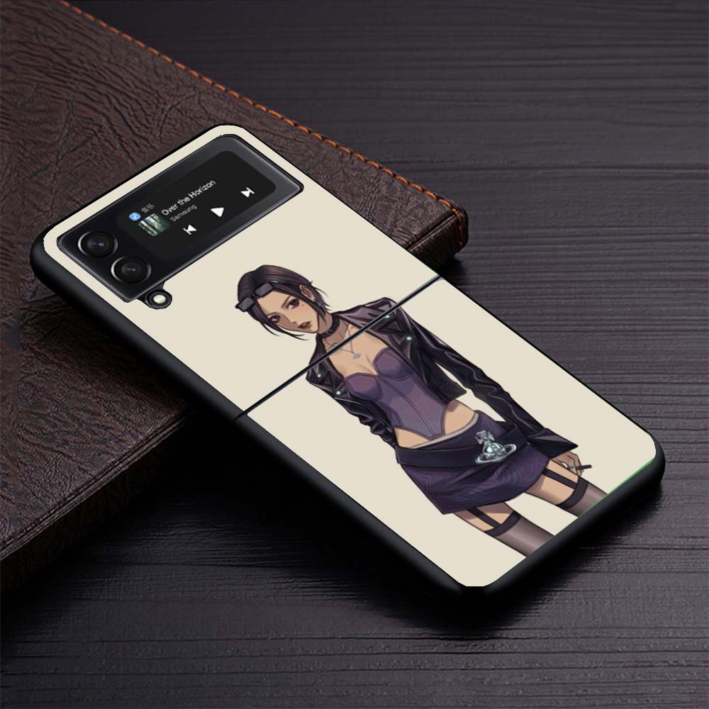 Чехол для телефона Nana Anime Na Na Girl для Samsung Galaxy Z Flip6 5G Flip4 Flip5 Flip3 Черный чехол Z Flip 6 5 4 3 PC-оболочка Coque Galax