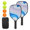 M METERXITY Pickleball Paddle Set of 2 US Approved Fiberglass Racket with Overgrip 4 Balls with Carry Bag Suitable for Outdoor Sports Black