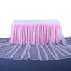 Юбка для стола с резьбой и тюлем, элегантное украшение свадебного стола для вечеринки(Длинный тюль)