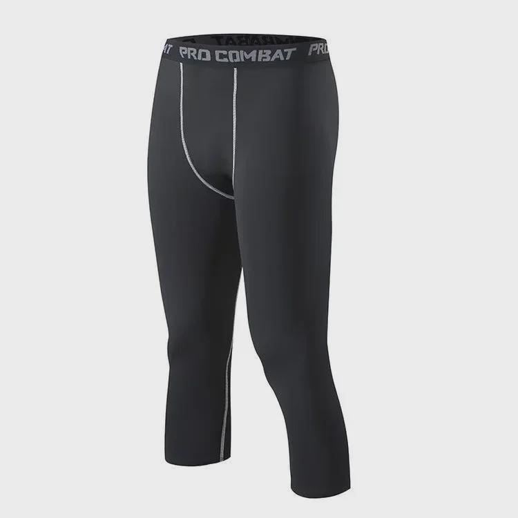 Men’s Quick-Dry Sports Compression Tights for Running, Basketball, and Football