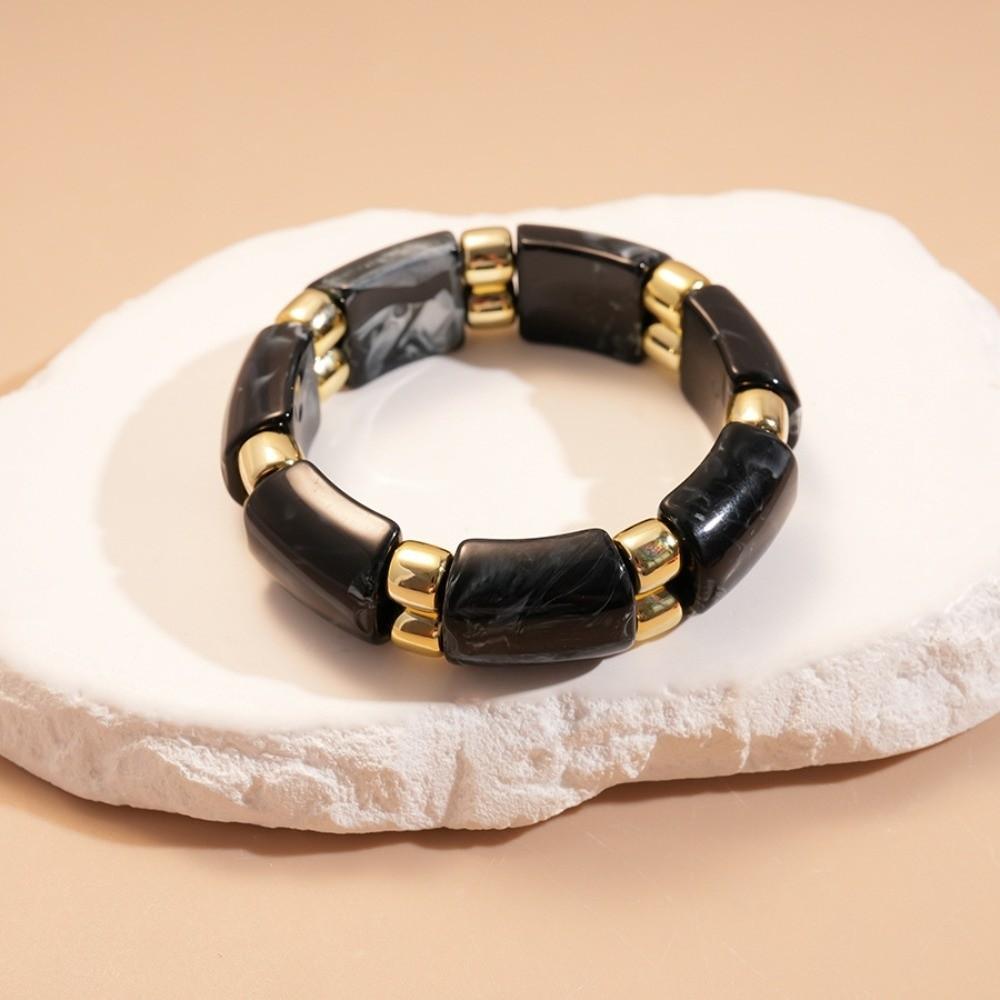 Bohemian Acrylic Bangle Geometric Retro Hand Ring Temperament Exaggerated Bracelet Summer