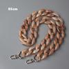 DIY New Fashion Woman Bag Accessory Detachable Replacement Blue Pink Brown Acrylic Chain Luxury Strap Resin Shoulder Clutch Chain