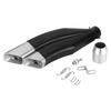 Universal Black 51mm Stainless Steel Motorcycle Double Exhaust Muffler Pipe Modification Parts