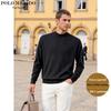POLOMEISDO Men's 100% Cashmere Crew Neck Sweater