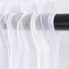 2pcs Sheer Kitchen Short Curtains Rod Pocket Room Divider Semi-Blackout Window Valances for Bathroom Bedroom Rideaux Chambre