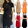 Canvas Aprons for Woman Men Kitchen Chef Work Apron for Grill Restaurant Bar Shop Cafes Beauty Nails Studios Uniform