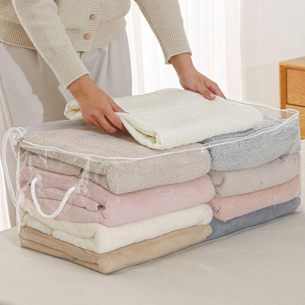 Transparent Quilt Storage Bag Large Capacity Travel Compression Bag Clothes Storage Organiser  Home