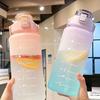 Water Botttle 2 Liters Plastic Flask Gym Large Capacity Sports Colorful Cup Drinking Outdoor Travel Portable Fitness Jugs Flask