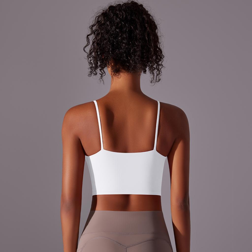 Auroth Sleeveless Sports Vest Women Shockproof Yoga Bra Push Up Gym Workout Crop Top Solid Color Fitness Top