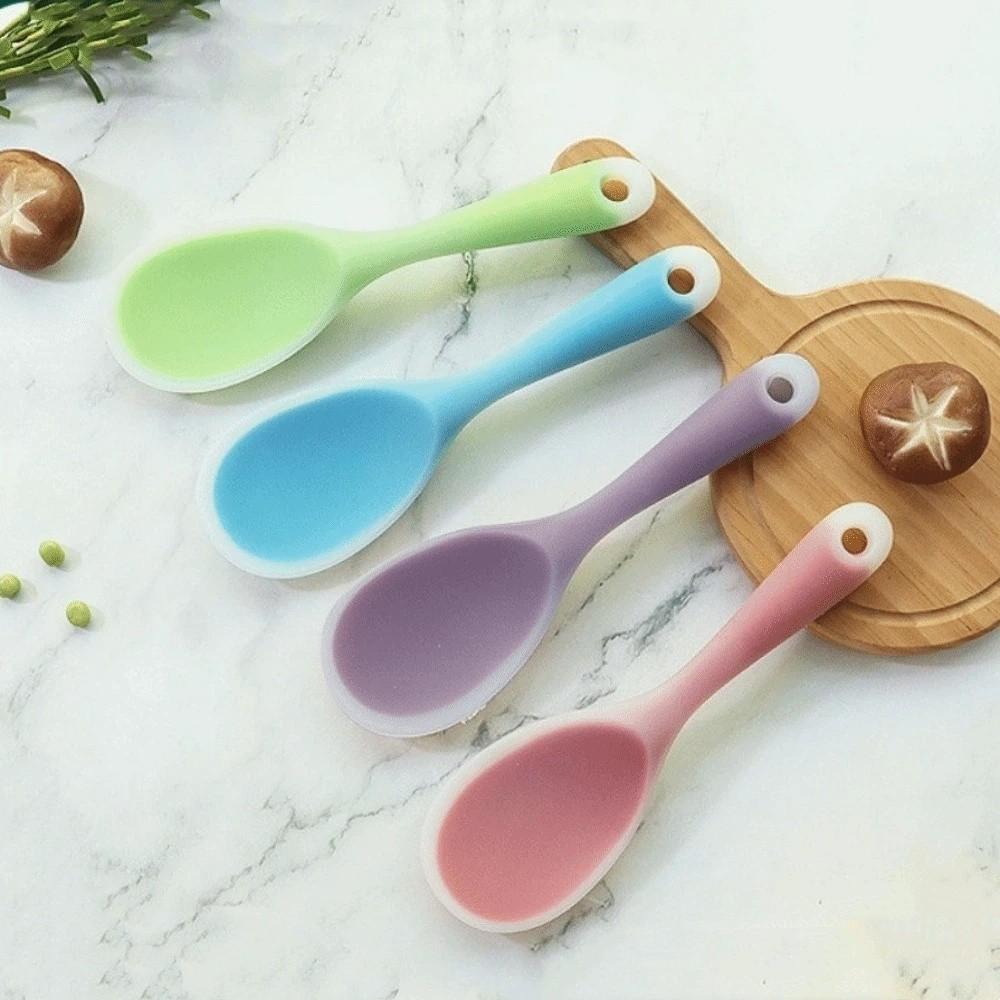 Non-Stick Rice Paddle Heat Resistant Kitchen Utensils Silicone Rice Spoons Stirring Salads