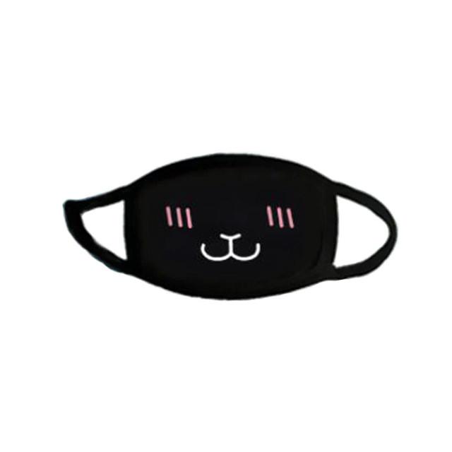 Custom Logo Black Protective Mask With Cartoon Design For Summer And Winter Wear