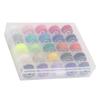 Colorful Sewing Threads with Plastic Sewing Machine Bobbins for Home Handwork Embroidery25 Grids