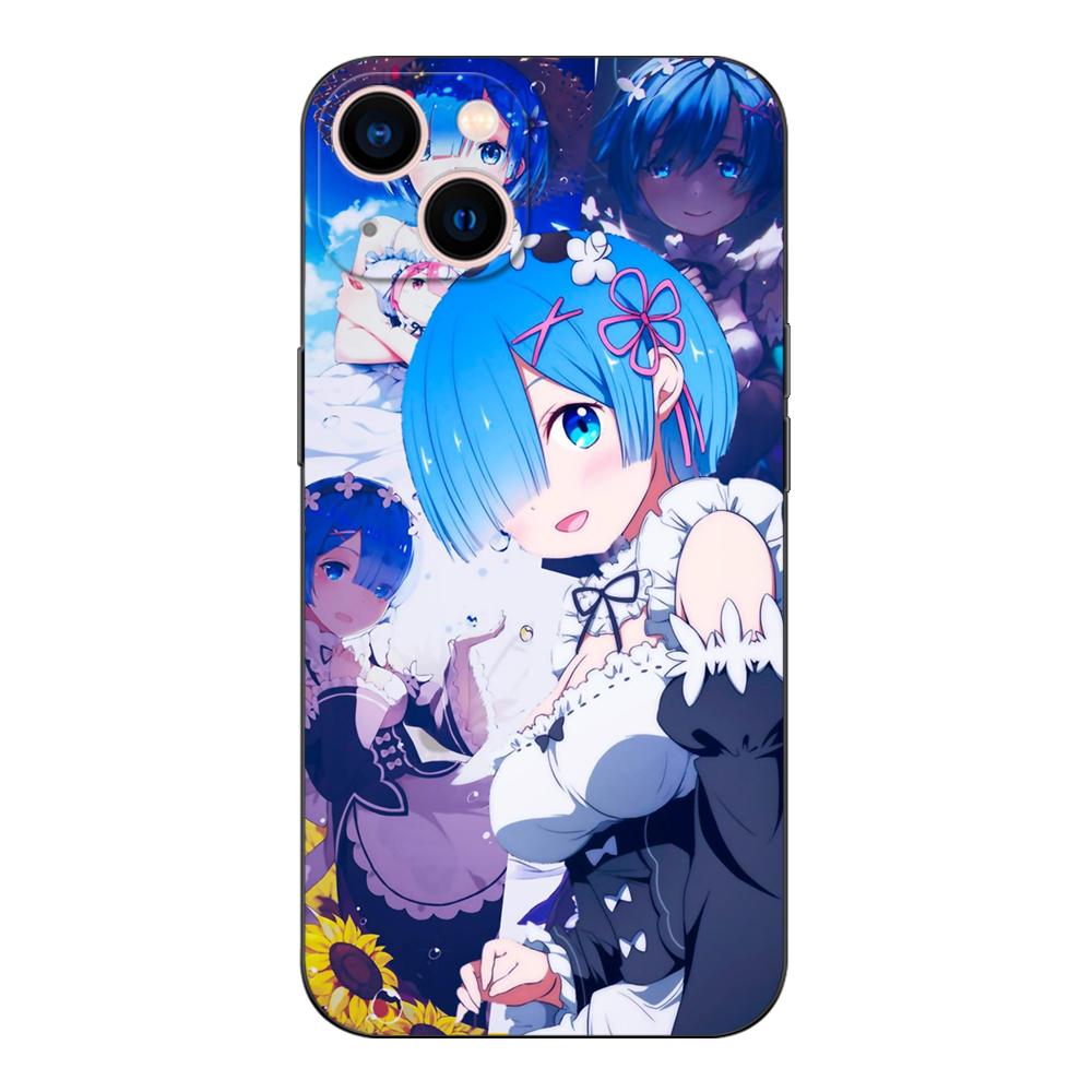 Black Tpu Case For Vivo Y01 Y2 Y12S Y12A Y50 Y15 Y15A Y15S Y17 Y3 Y11 Y50 Y50T Y51S 2019 2020 5G Ram Rem Anime Cartoon