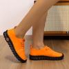35-45,Soft-soled Shoes Women's Large Size Hand-stitched Lace-up Outside Casual Shoes, Ladies Imitation Leather Shoes