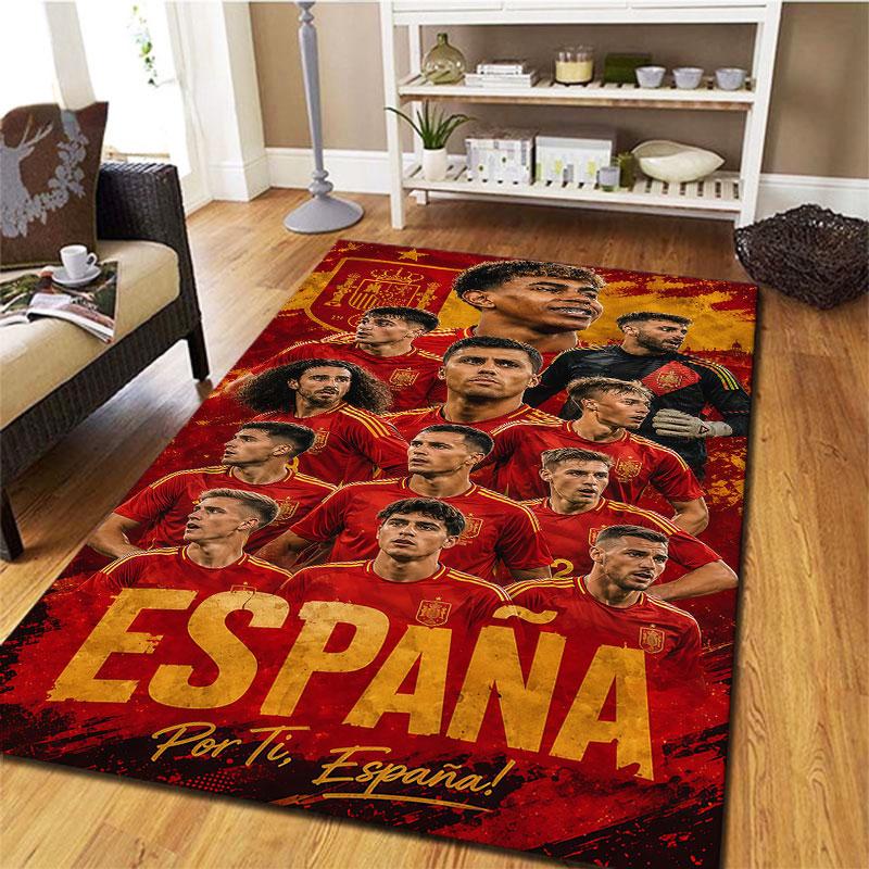 Spain National Football Team Carpet Rug for Living Room Bedroom Home Sofa Decoration,Kids play Non-slip Floor Mat