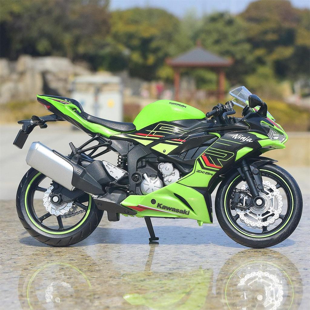 MotoGP Ninja ZX-6R Гоночный мотоцикл Симуляция Изысканный литой и игрушечный автомобиль RMZ city 1:Модель коллекции 12 сплавов