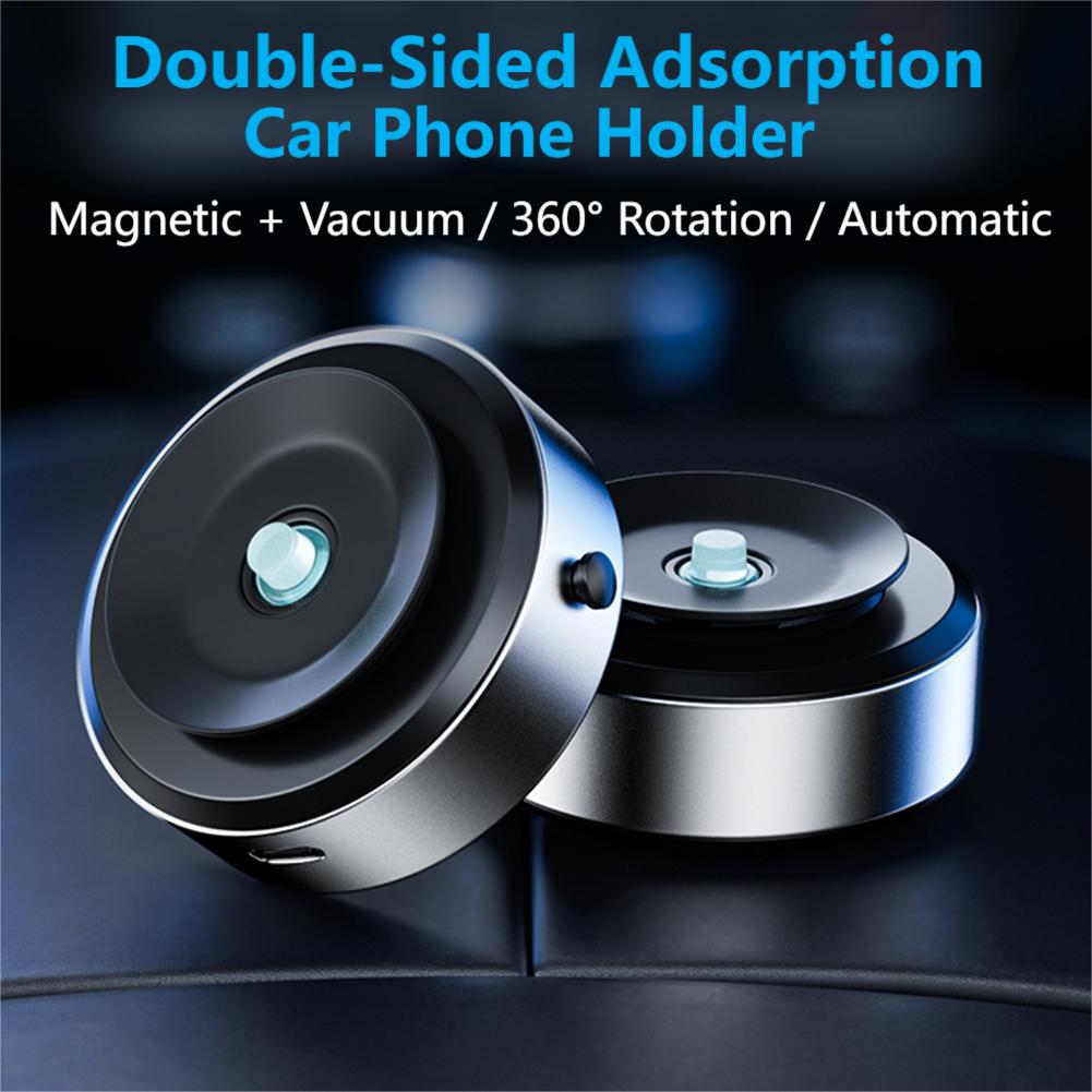 Intelligent Mobile Phone Holder Magnetic Universal Vacuum Adsorption Bracket 360° Rotation Double-Sided Car Mount Phone Stand