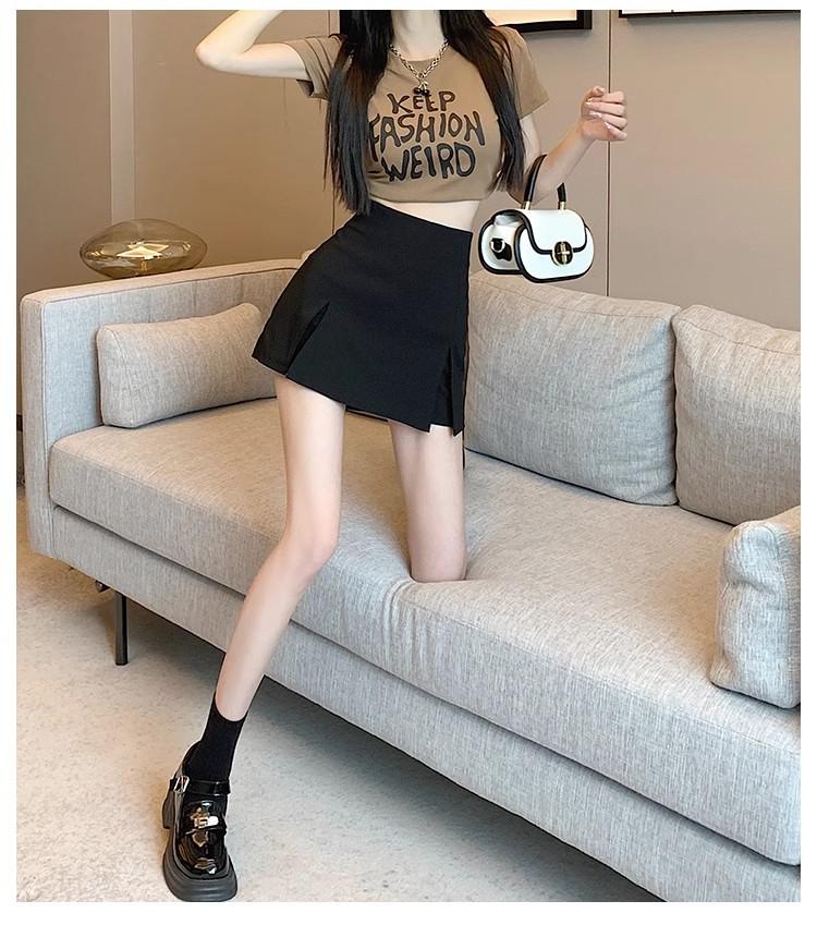 Весна/Лето 2024 Черная Облегающая Юбка Миди с Разрезом и Завышенной Талией для Женщин