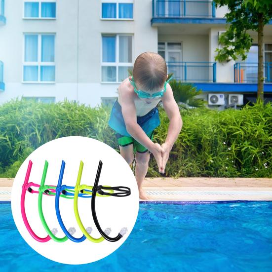 Трубка для обучения плаванию с трубкой для дайвинга, дыхательная трубка с оголовьем, жидкий силиконовый загубник, трубка для взрослых и детей