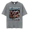 Ограниченная серия Мужские и женские футболки Max Holloway Blessed Retro Washed Мужские и женские Эстетика насилия Оверсайз футболка Летние топы Уличная одежда Футболка