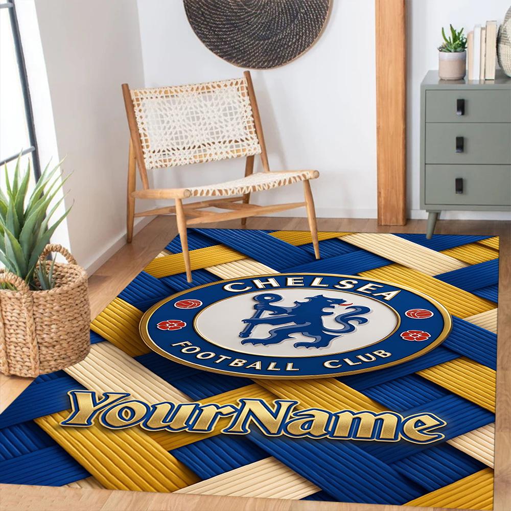 Chelsea Customize Your Name Floor Rug Office Rug Design for Game Room Living Rooms Kitchen Hallway Anti-slip Rug Anime Office Decor