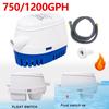 Automatic Boat Submersible Bilge Pump with Float Switch 750/1200GPH Submersible Speedboat Low Water Level Pump Boat Accessories