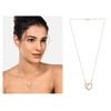 Rose Gold Cubic Zirconia Contemporary Heart Chain For Women