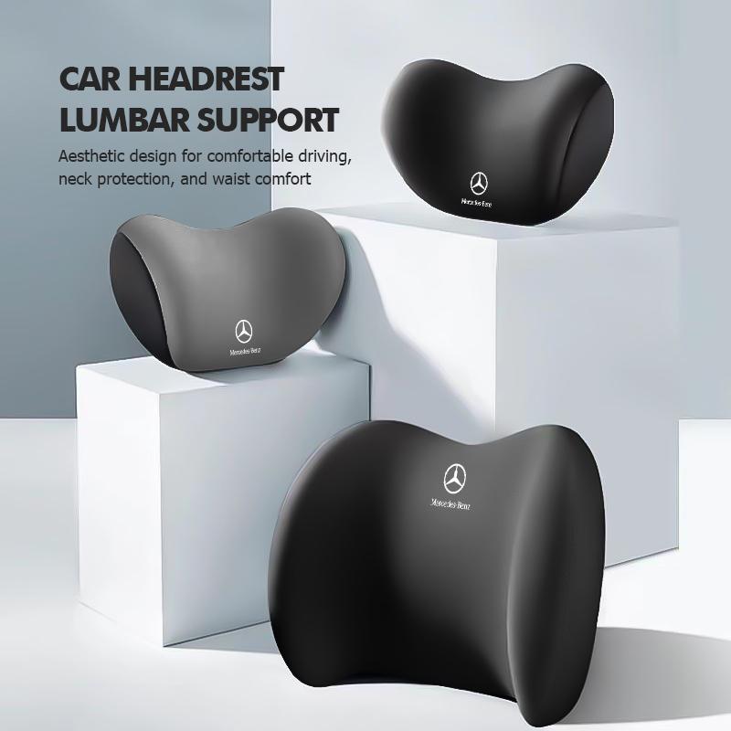 TPSHK1 2025 Hot For Benz Car Seat Back Pillow Headrest Neck Cervical Lumbar Support For Mercedes Benz CLK GLC W212 C200 C300 W203 W204