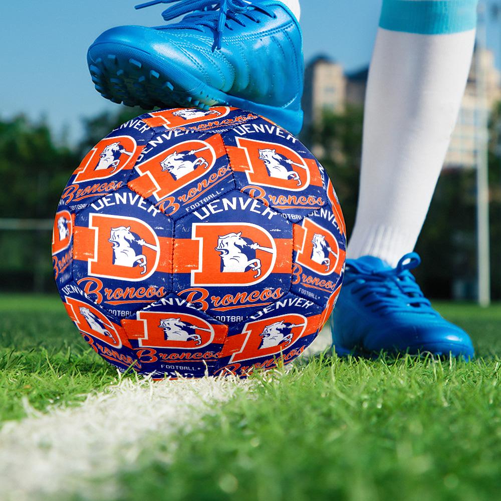 Denver Broncos Logo Size 5 Soccer Balls, High-Quality, Anti-Slip, Protective Football, a Unique Gift Suitable for Birthdays, Christmas