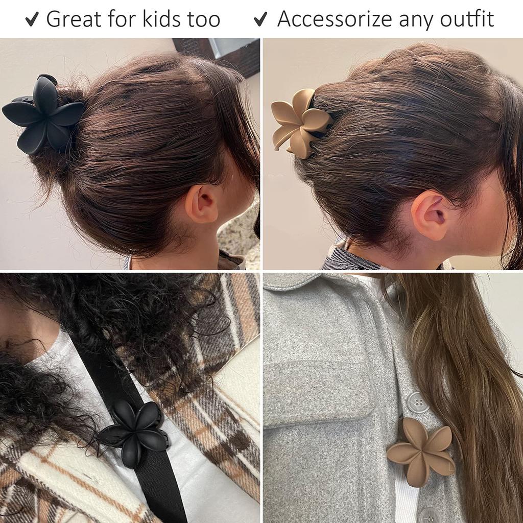 4 шт. матовые резинки для волос в виде цветка яйца, праздничные боковые резинки, заколки для волос, зажимы-акулы, аксессуары для волос, пластина на затылок, акула для волос