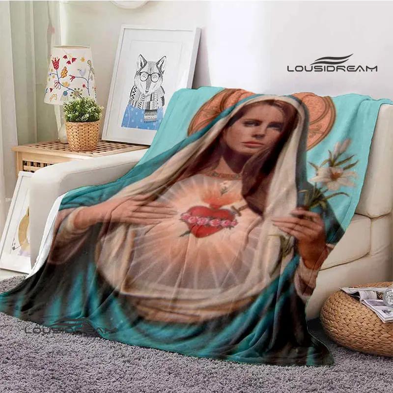 Lana Del Rey Retro Printing blanket Children's Warm Flange Home travel bed linings Birthday Gift