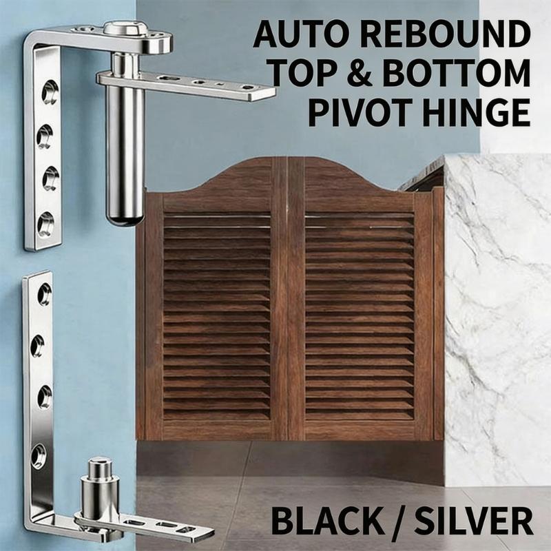 Steel Double Action Hardware, Interior Panel Swing Mount Set for Cafe, Saloon & Pet Barrier Panel Openings Indoors