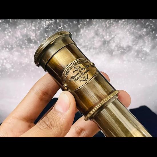 6-дюймовый латунный телескоп-подзорная труба с деревянной коробкой лучше всего подходит для подарка, винтажный монокуляр для навигации