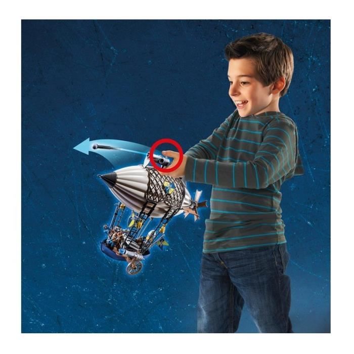 PLAYMOBIL - 70642 - Novelmore - Aérostat de Dario - Dirigeable rigide avec canons intégrés