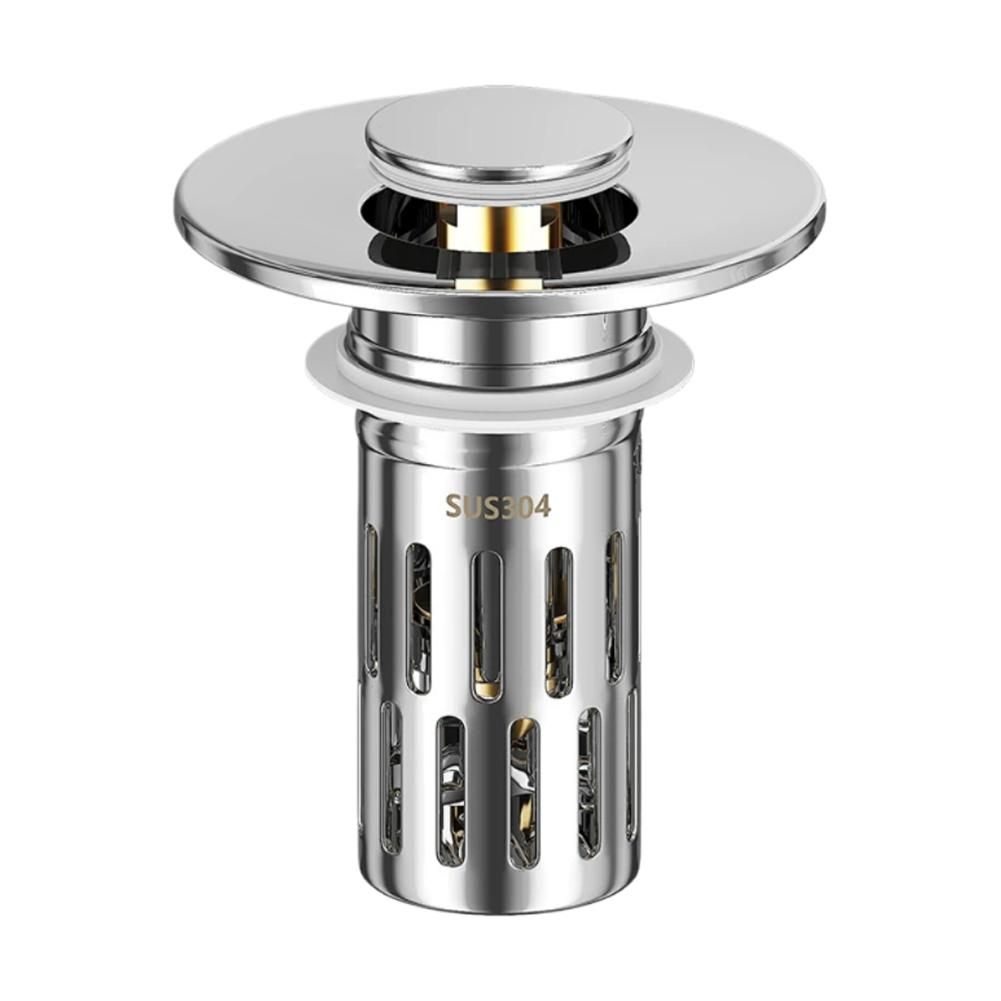 Sink Strainer Universal Basin Pop-Up Drain Filter Hair Catcher Stainless Steel Wash Basin Stopper Kitchen Bathtub Shower Plug