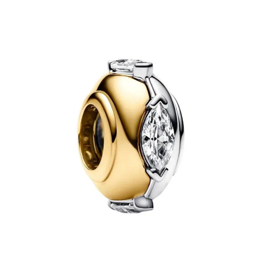 Brand New Copper Metal Plated Gold Tower Sunflower Dangle Charm Bead Component Bead Component Compatible With Authentic Original Accessories Bracelet