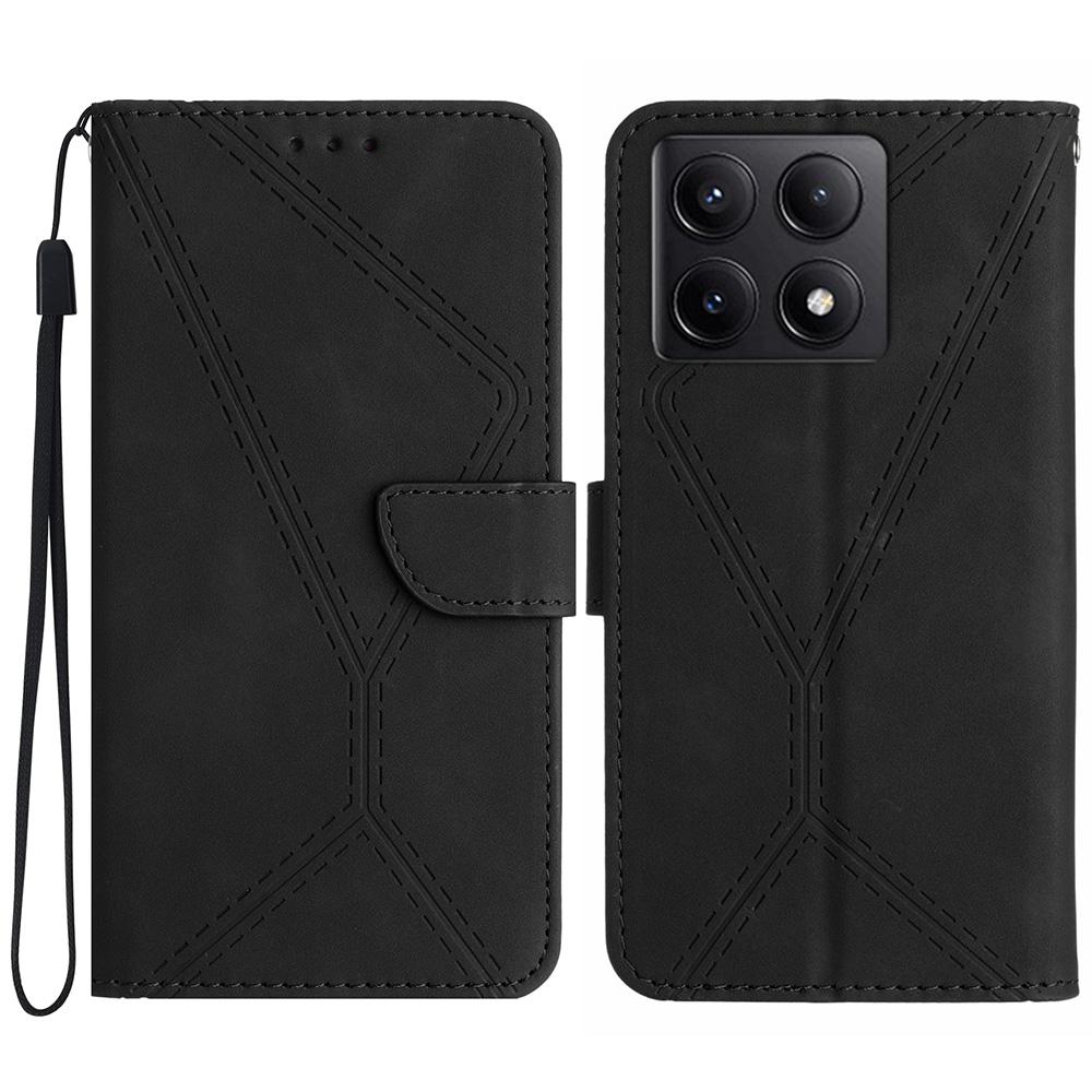 HT05 Для Xiaomi 14T Pro Чехол Кожаный Флип-чехол с Текстурой Кожи